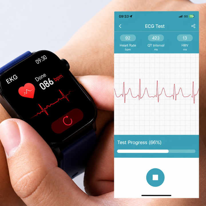Wasserdichte Smartwatch mit GPS, Sicherheitsfunktionen und Aktivitätstracker für Senioren.