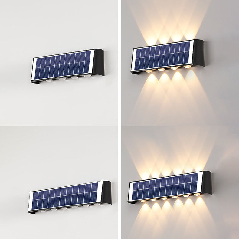 Umweltfreundliche Solar-Wandleuchte, helle LED-Beleuchtung für Sicherheit und Ambiente.
