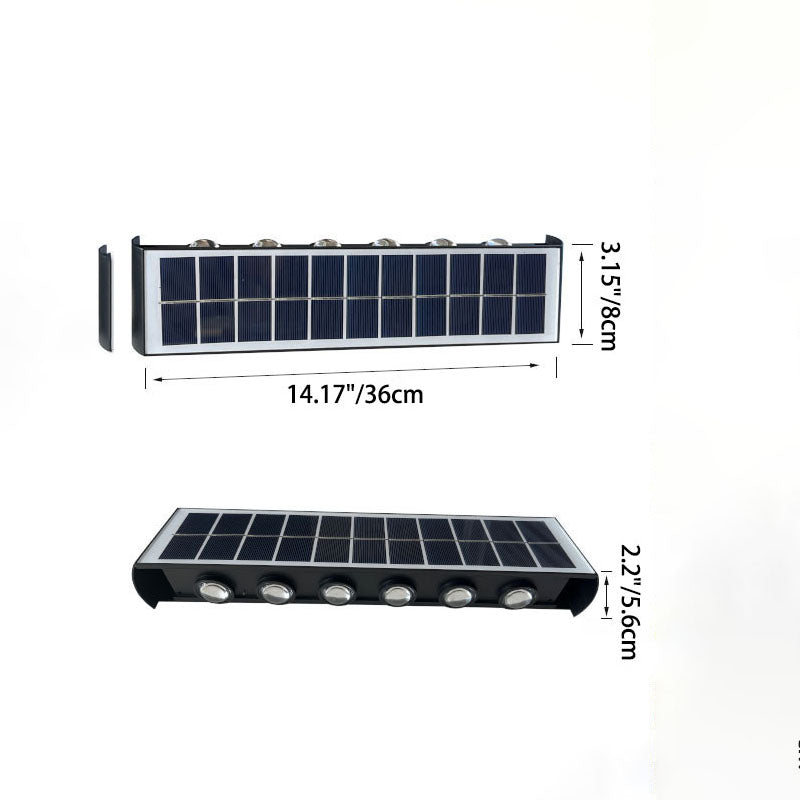 Wasserdichte Solar-LED-Beleuchtung für Wege, Eingänge und Gartenbereiche.