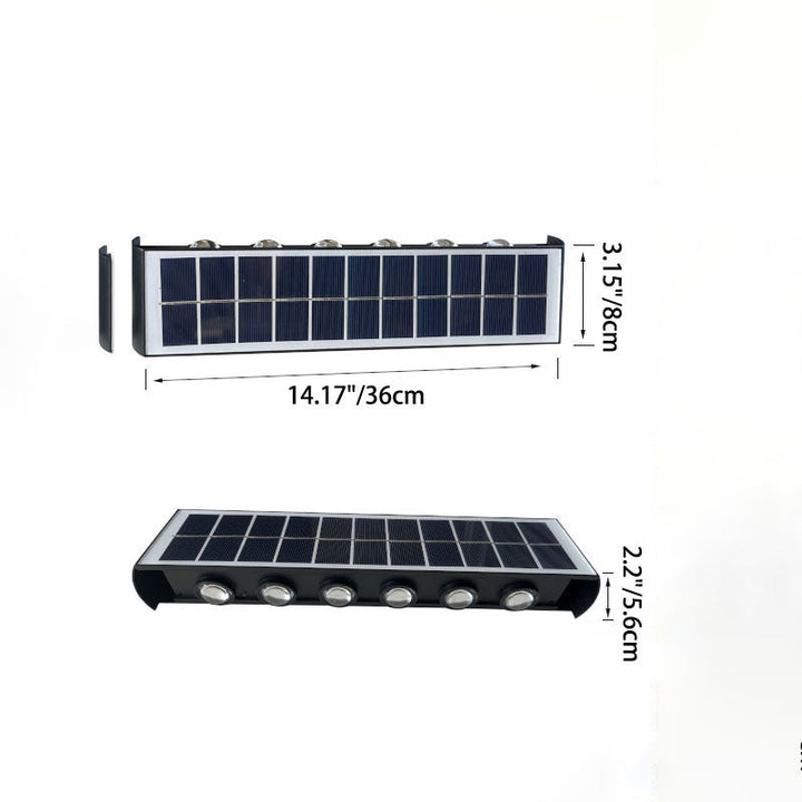 Wasserdichte Solar-LED-Beleuchtung für Wege, Eingänge und Gartenbereiche.