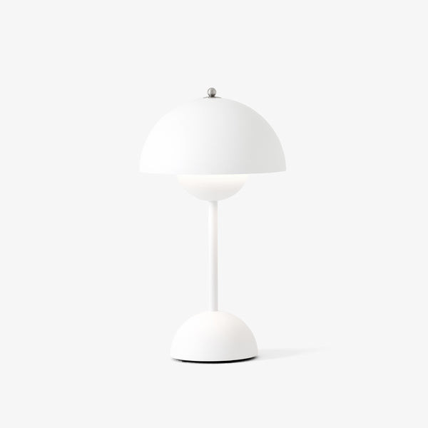 Kabellose dimmbare Akku-Tischlampe in Blumenpott-Form, ideal für Terrasse & Wohnzimmer.