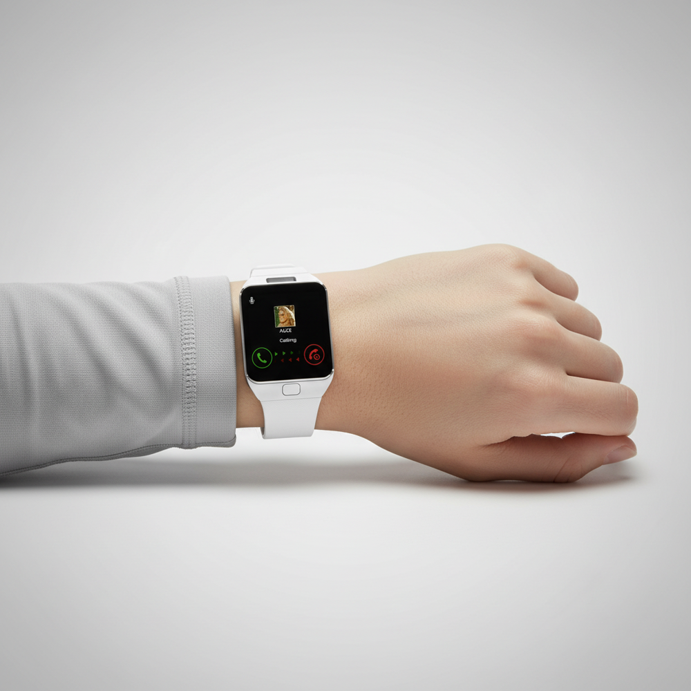 Stilvolle Unisex Smartwatch mit klarem rechteckigem Touchscreen-Display & elegantem Design.