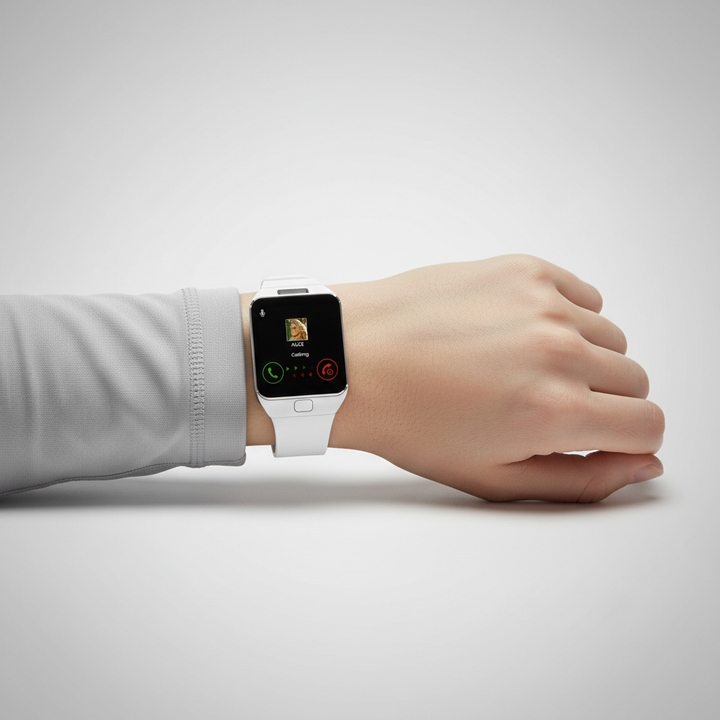 Stilvolle Unisex Smartwatch mit klarem rechteckigem Touchscreen-Display & elegantem Design.