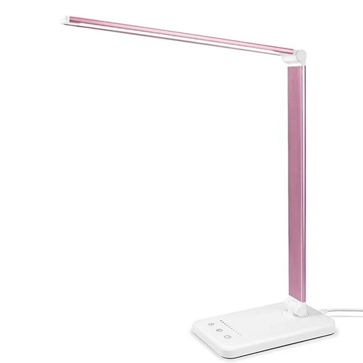 Dimmbare LED-Schreibtischlampe mit augenschonender Beleuchtung für lange Lernsitzungen oder konzentriertes Arbeiten.