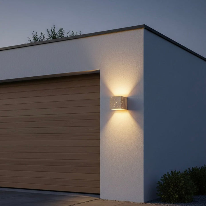 VERTIXA LED Außenwandleuchte für Terrasse, Garten & Balkon; wetterfeste Outdoor-Lampe mit modernem Stil.