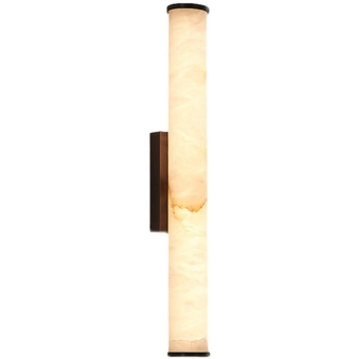 Stilvolle Wandlampe mit Marmor-Effekt und goldenen Akzenten, warmweißes LED für moderne Einrichtung.