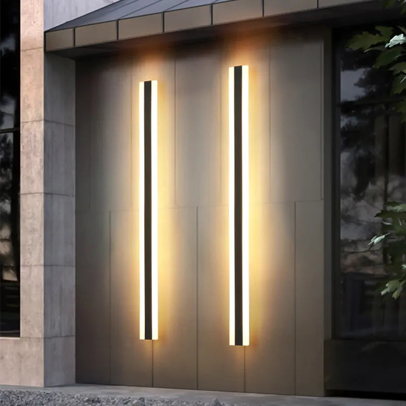 Moderne wasserdichte LED-Außenwandleuchte für Garten & Terrasse, energieeffizient.