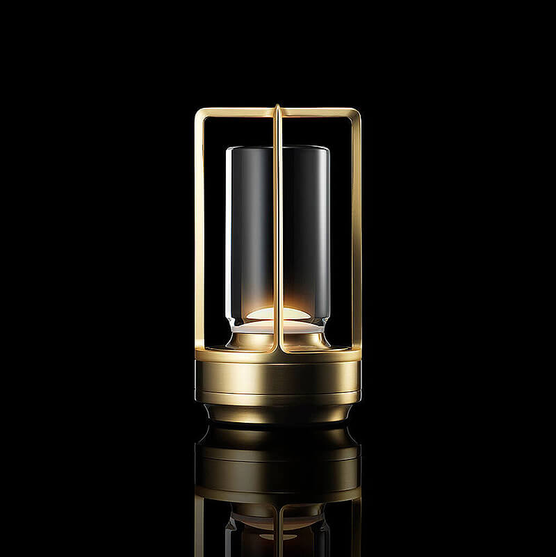 Kabellose dimmbare LUMIPORT Akku-Tischlampe, wasserdicht & tragbar, perfekt für flexible Innen- & Außenbeleuchtung.