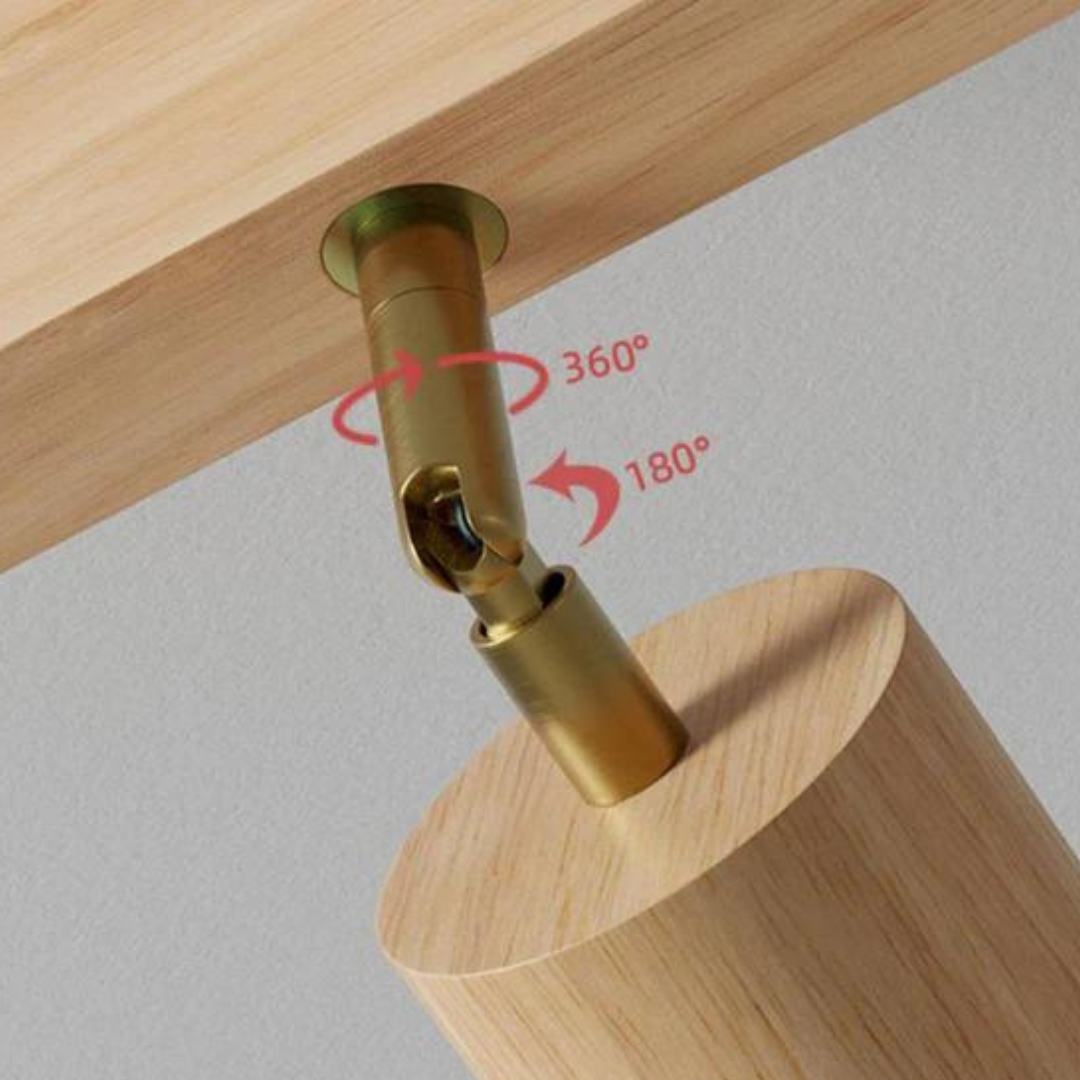 Nachhaltige EcoLux LED-Deckenlampe aus Massivholz, für umweltbewusste Innenräume.