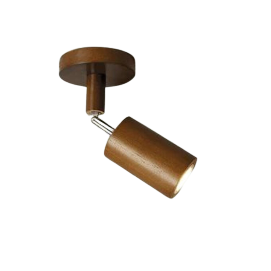 Moderner EcoLux LED-Strahler aus Holz, energieeffizient, vielseitig einsetzbar in jedem Raum.