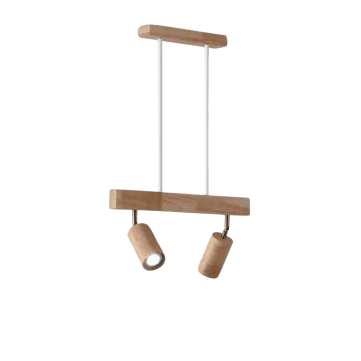 EcoLux verstellbare Deckenlampe aus Holz, elegantes Design für moderne Wohnkonzepte.