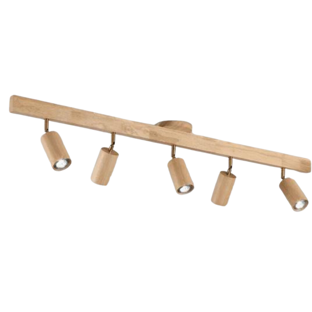 Holz-Deckenleuchte EcoLux in einer Küche, modernes Design, praktische Küchenbeleuchtung.
