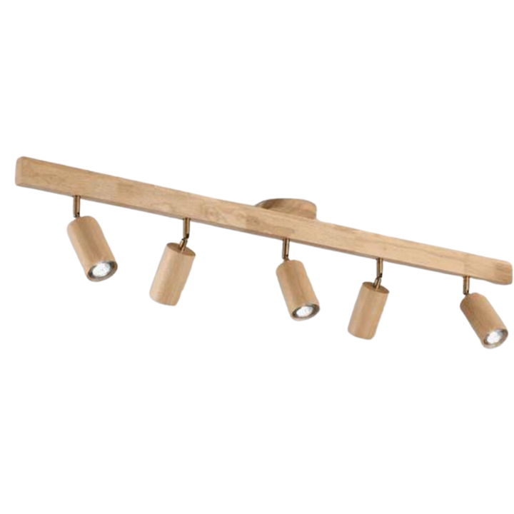 Holz-Deckenleuchte EcoLux in einer Küche, modernes Design, praktische Küchenbeleuchtung.