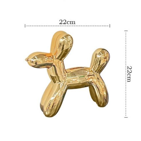 Elegantes Ballonhund Sparschwein, eine moderne Deko Skulptur. Ideales Luxus Geschenk und chices Wohnaccessoire.