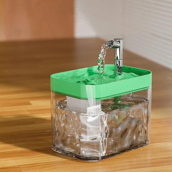 Haustier Trinkbrunnen mit ruhigem Wasserfluss, der Hunde & Katzen zum Trinken von frischem Wasser animiert.