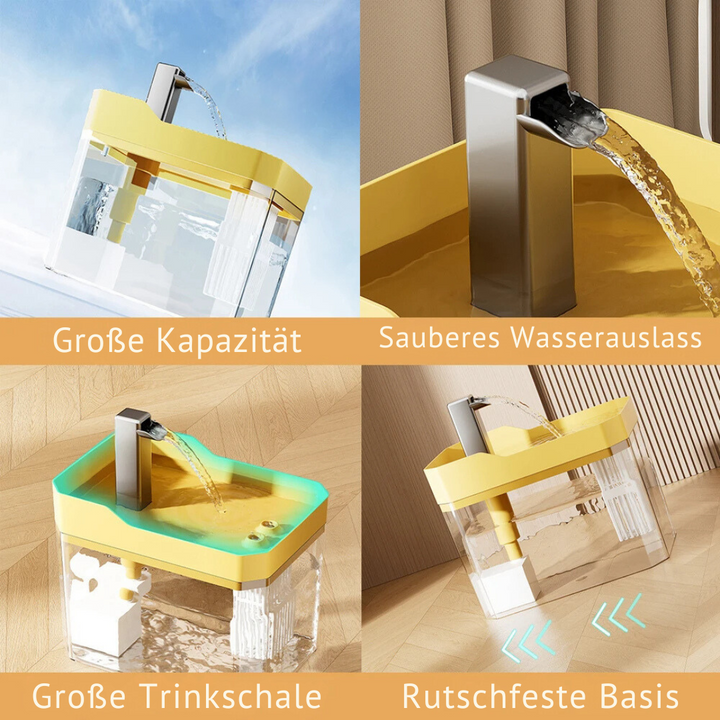 Automatische Wassertränke für Haustiere, sorgt für kontinuierlich frisches Wasser. Perfekter Trinkbrunnen für Hunde & Katzen.