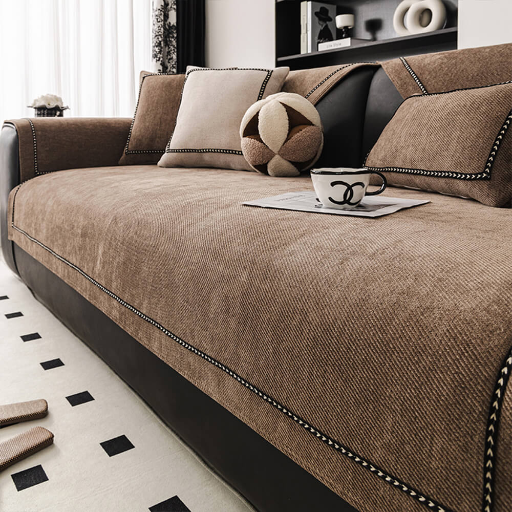 Langlebiger Jacquard-Stretch-Sofabezug, modernes Design für Wohnzimmer, pflegeleichter Möbelschutz.
