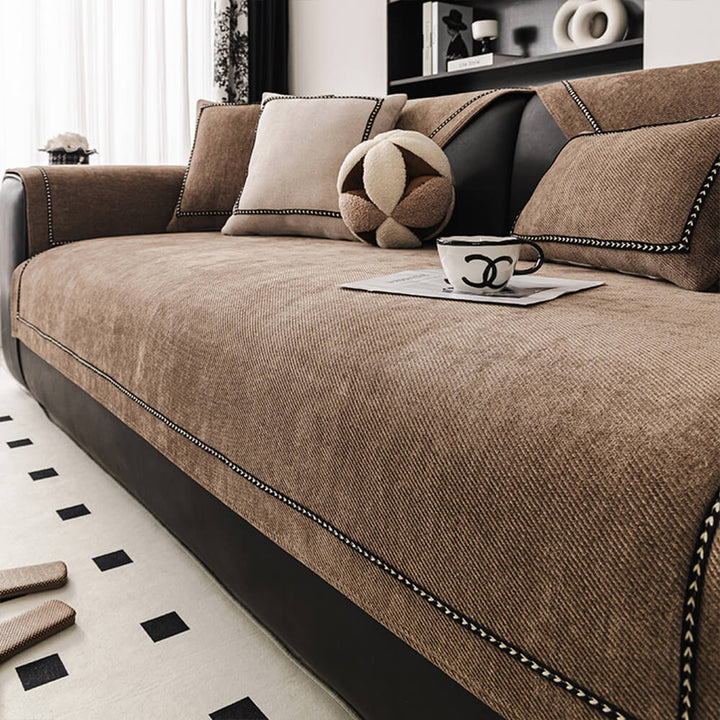 Langlebiger Jacquard-Stretch-Sofabezug, modernes Design für Wohnzimmer, pflegeleichter Möbelschutz.