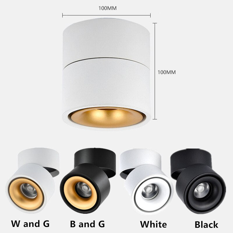 LED-Deckenstrahler als modernes Spotlight für Wohnzimmer oder Schlafzimmer, schwenkbar für Akzente.