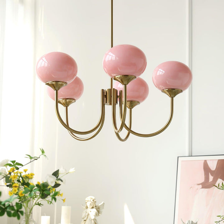 Moderner LuxeGlow Kronleuchter, elegante Deckenlampe für Wohnzimmer.