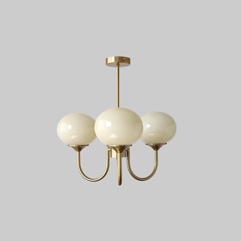 Moderner LuxeGlow Kronleuchter von unten, elegantes Lichtdesign an der Decke.