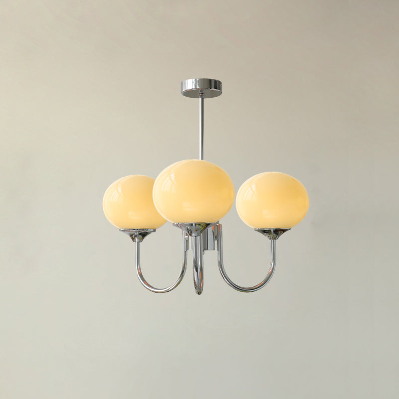 LuxeGlow Designleuchte, moderner Kronleuchter als Statement-Stück im Wohnzimmer.