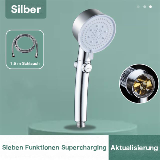 Duschkopf mit 6 Strahlarten, Hochdruck, Wasserersparnis, modernes Design für Ihr Badezimmer.