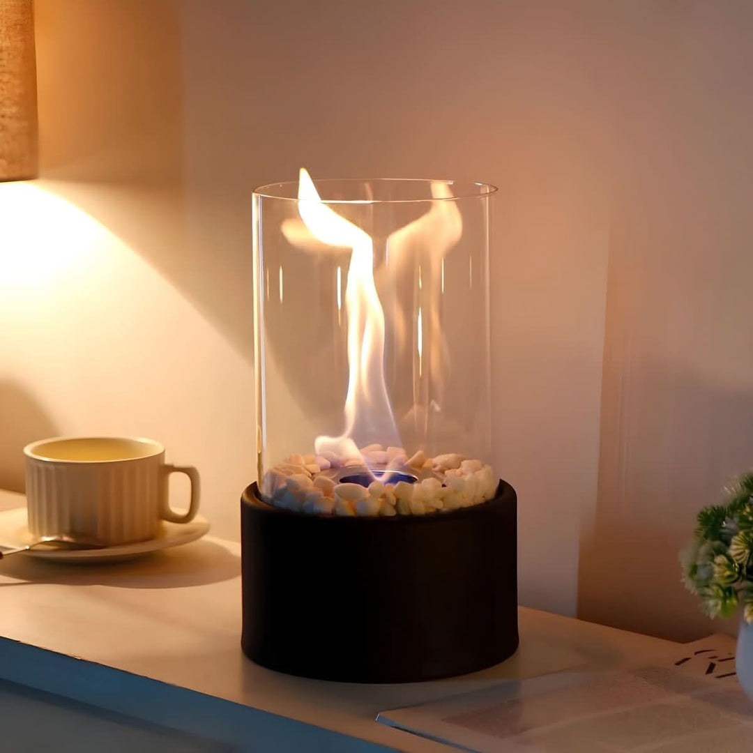 Hochwertiger SLEEKFLAME Tischkamin mit elegantem Design, moderne Dekoration für jeden Raum.