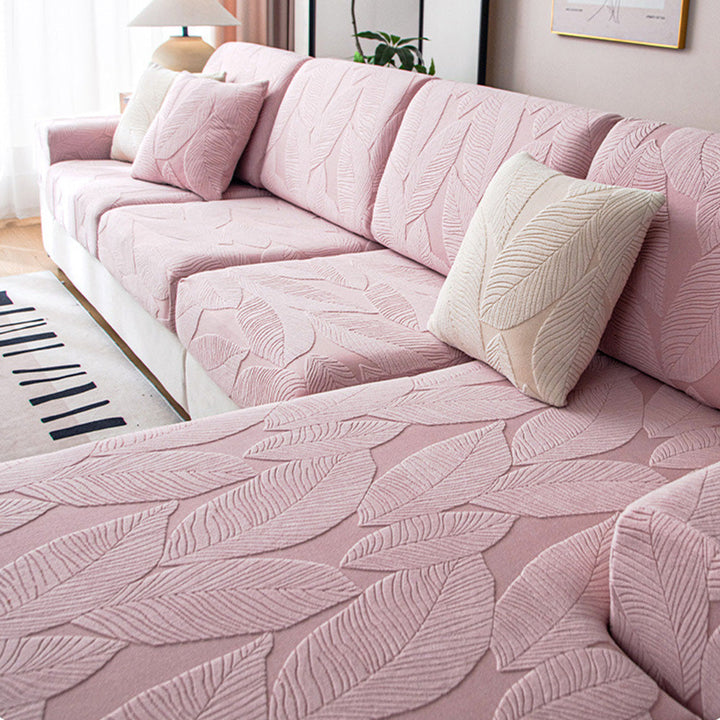 Robuster Sofaüberwurf mit Blätterdesign. Kratz- & wasserabweisend für langanhaltenden Möbel- & Couchschutz.