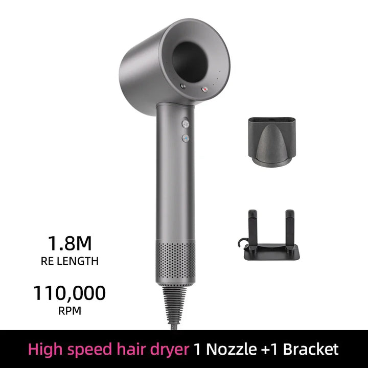 Kompakter Unisex Ionen Haartrockner, ideal für glänzendes, schnell getrocknetes Haar zu Hause oder auf Reisen.