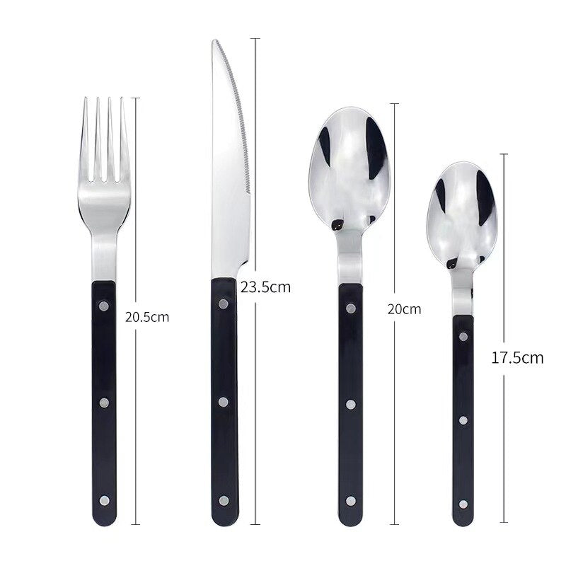 Das 24-tlg. Bistro Besteckset für 6 Personen. Hergestellt aus modernem Edelstahl, für Langlebigkeit und Stil.