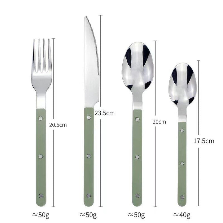 Hochwertiges 24-tlg. Edelstahl Besteckset im modernen Bistro-Stil für 6 Personen. Für stilvolle Tischkultur.