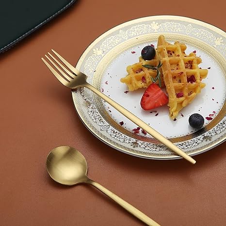 Edelstahl-Besteck-Set, modern & matt. decwinner Essbesteck für elegante Tischkultur und Küchenaccessoires.