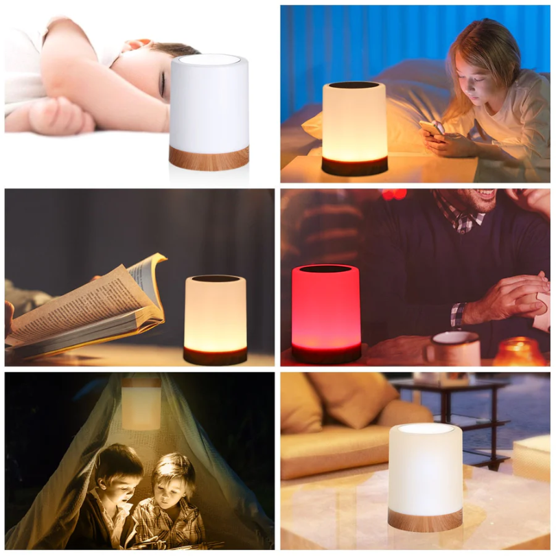 Elegantes LED Stimmungslicht für Schlafzimmer & Wohnzimmer, dimmbar via Touch, schafft warmes Ambiente.