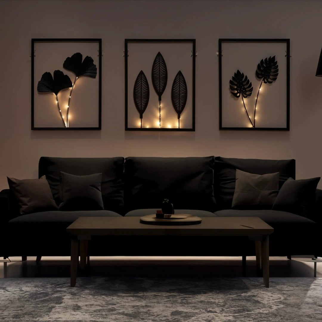 Elegante LED-Rahmenlampe mit dynamischem Farbwechsel; modernes Design für stimmungsvolles Licht im Raum.