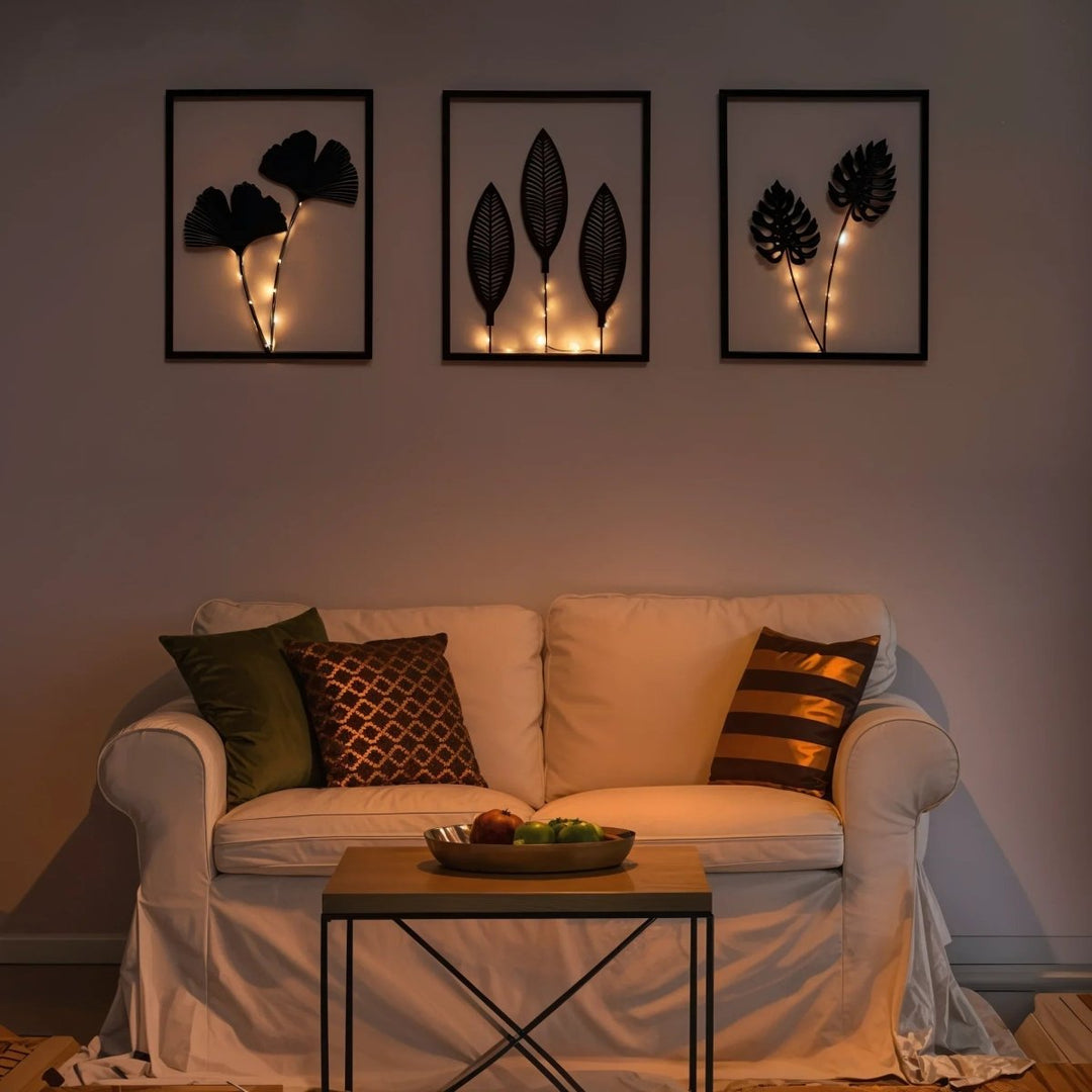 Dekoratives LED-Rahmenlampen-Set; farbwechselnde Wanddeko schafft gemütliche Raumbeleuchtung mit Ambiente.