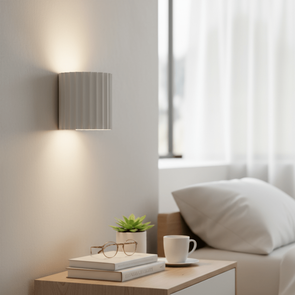 Modernes NordicGlow LED-Wandleuchte, stilvolles skandinavisches Design für Ihr Zuhause, energieeffiziente Innenbeleuchtung.