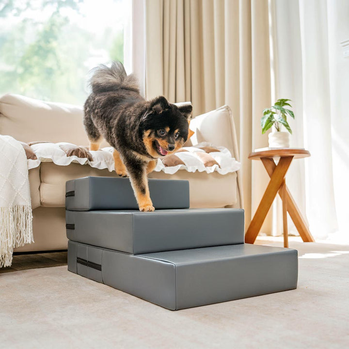 Wasserdichte Hundetreppe, waschbar. Gesundheitsfördernd für alternde Haustiere.