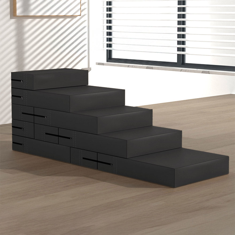 PU-Leder Hundetreppe, modulare Stufen. Passt perfekt zu modernen Einrichtungsstilen.