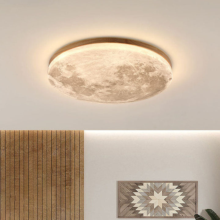 Ambiente LED-Deckenleuchte Mondlampe, warmes Licht für gemütliche Wohnzimmerbeleuchtung.