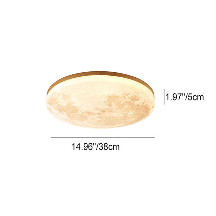 Leuchtende Mondlampe LED-Deckenleuchte, spendet sanftes, dimmbares Licht für Wohnzimmer.