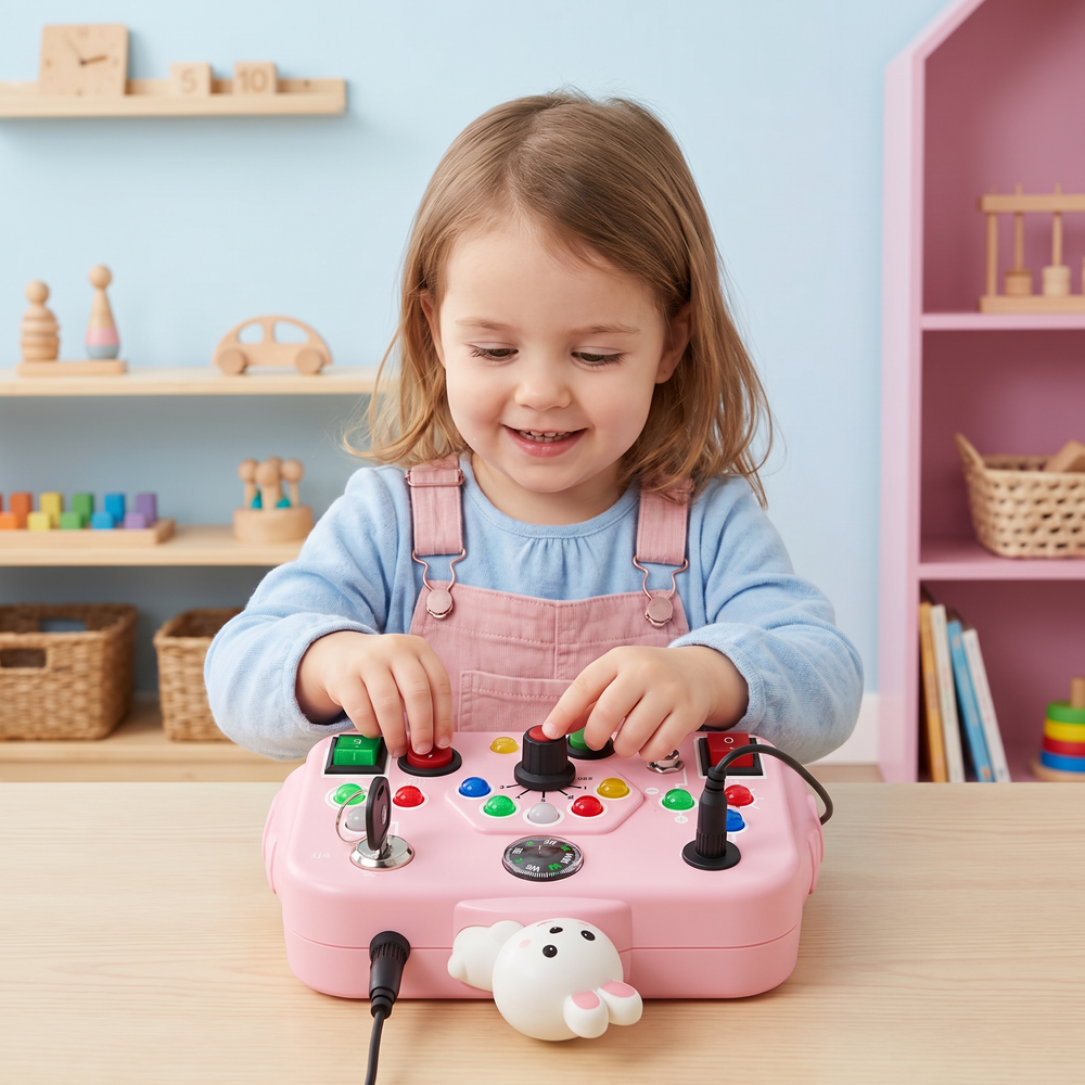 Buntes Montessori Lernspielzeug für Kinder; schult spielerisch Feinmotorik, Geschicklichkeit und Koordination.