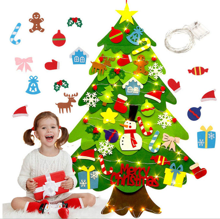 DIY Weihnachtsbaum aus Filz für Kinder; festliche Weihnachtsdeko & pädagogisches Spielzeug zur Adventszeit.