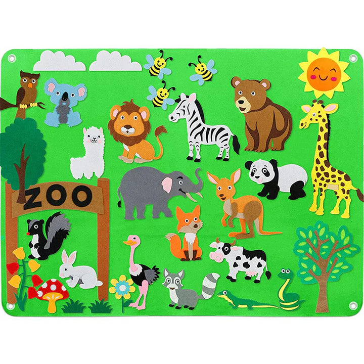 Hochwertiges Montessori Filzwelten Spielzeug, weich & sicher für fantasievolles Kinderspiel.
