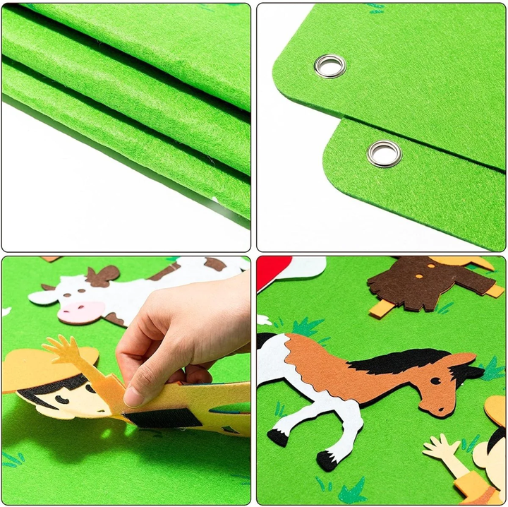 Tierwelt Filzwelt Montessori Lernspielzeug, ideal für Rollenspiele & Feinmotorik.