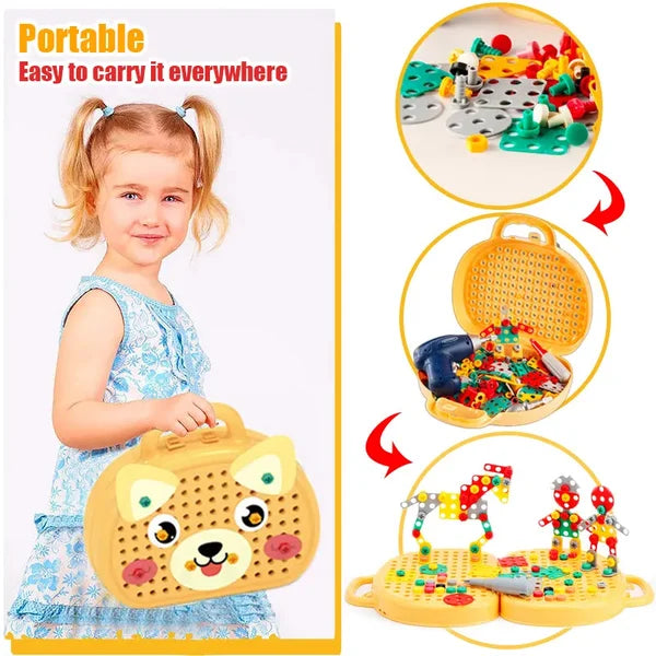 Montessori Kreativ-Set für Kinder: Lernspielzeug zur Förderung von Bauen, Motorik & Entwicklung.