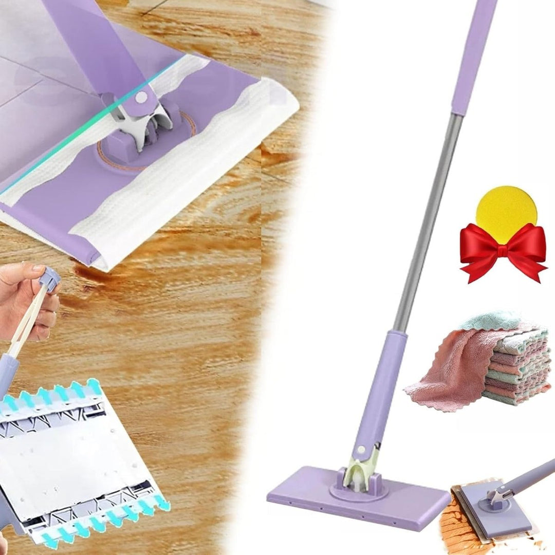 MopMaster Eimer mit integriertem Schleudersystem für müheloses Auswringen des Mikrofaser-Mopps ohne Hände.