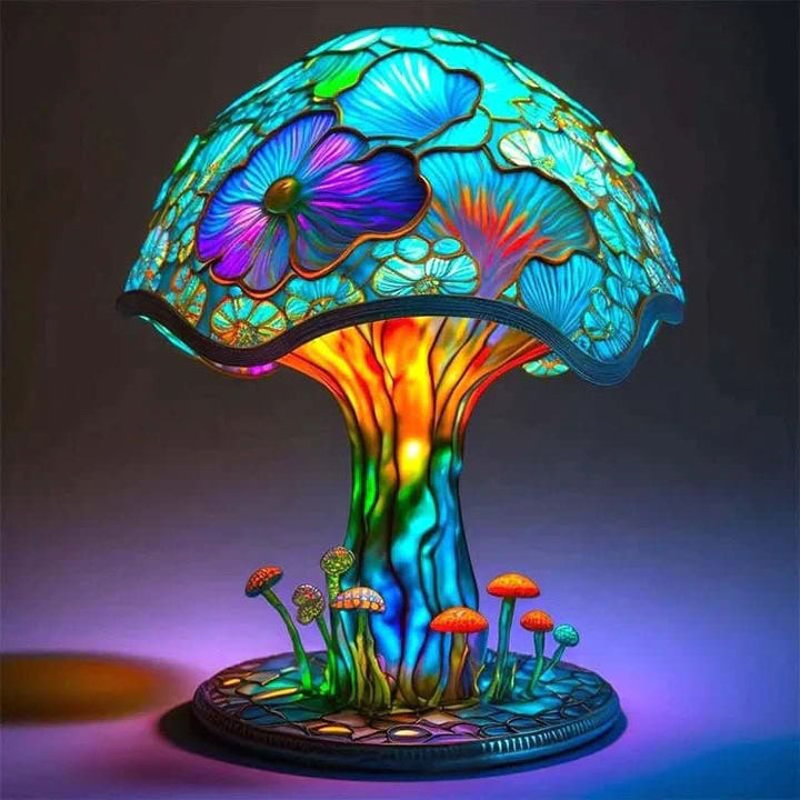 Mosaik Tischlampe mit sanftem Licht, ideal für Wohnzimmer & Schlafzimmer Ambiente.