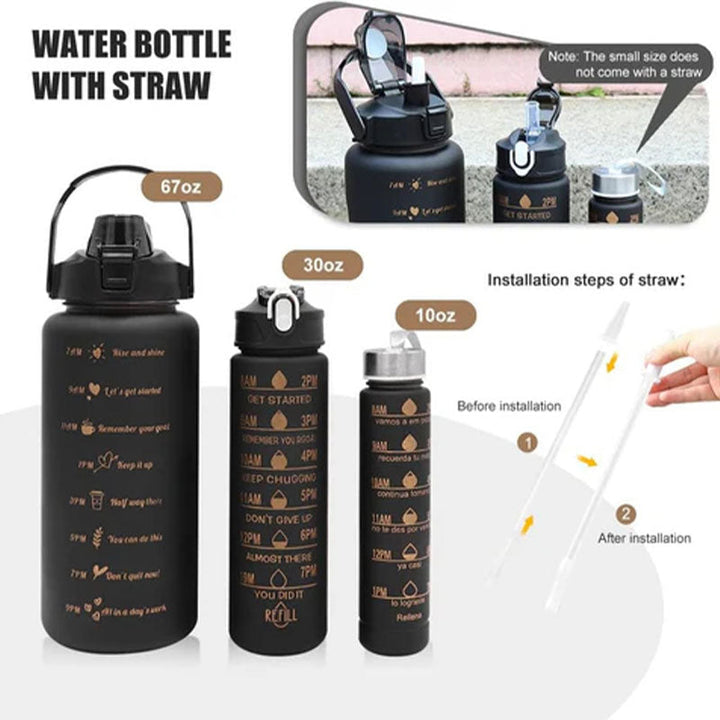 Innovativer Handyhalter an der Trinkflasche, ermöglicht freihändiges Ansehen von Videos beim Sport, BPA-frei.