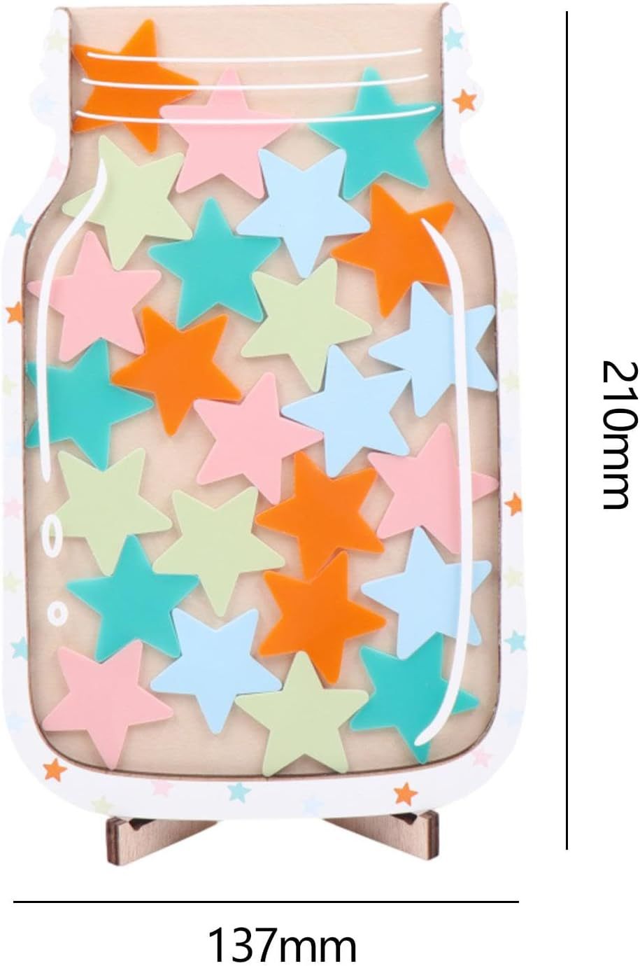 Kinder-Motivationsglas: Buntes Sterne-Belohnungssystem zum Sammeln von Erfolgen und Verstärkung guter Angewohnheiten.